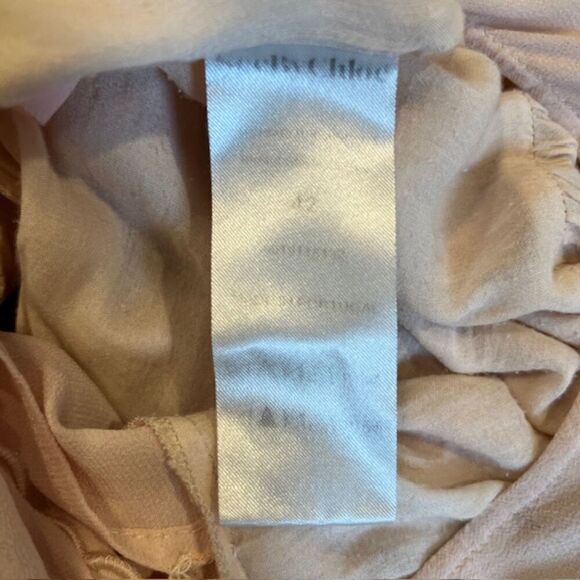 See by Chloe Light Pink Crepe High Neck Trimmed Feminine Romantic Dress Size 6 - Picture 9 of 12